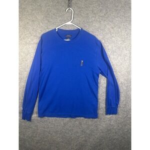 Polo Ralph Lauren Mens Long Sleeve Crew Neck T Shirt Blue‎ Pony Logo Size M